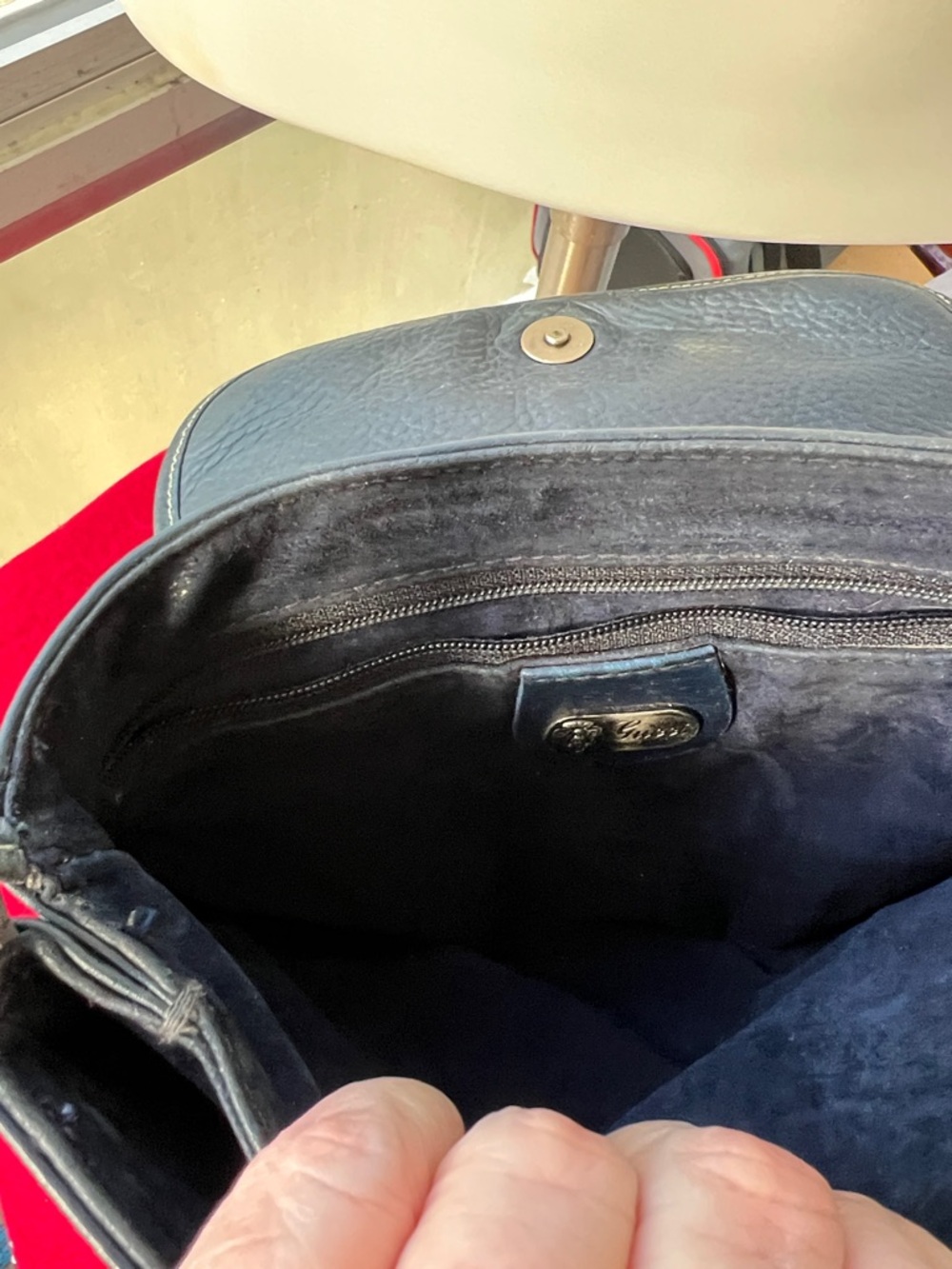 Gucci Vintage Blue Leather Crossbody Shoulder Bag - Picture 8 of 9